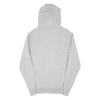 ELLESSE Womens Grey Hooded Pullover Hoodie UK 12 Cotton Blend Logo Sweatshirt