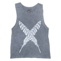 THRILLS Feathers Womens Vest Grey Sleeveless UK 8
