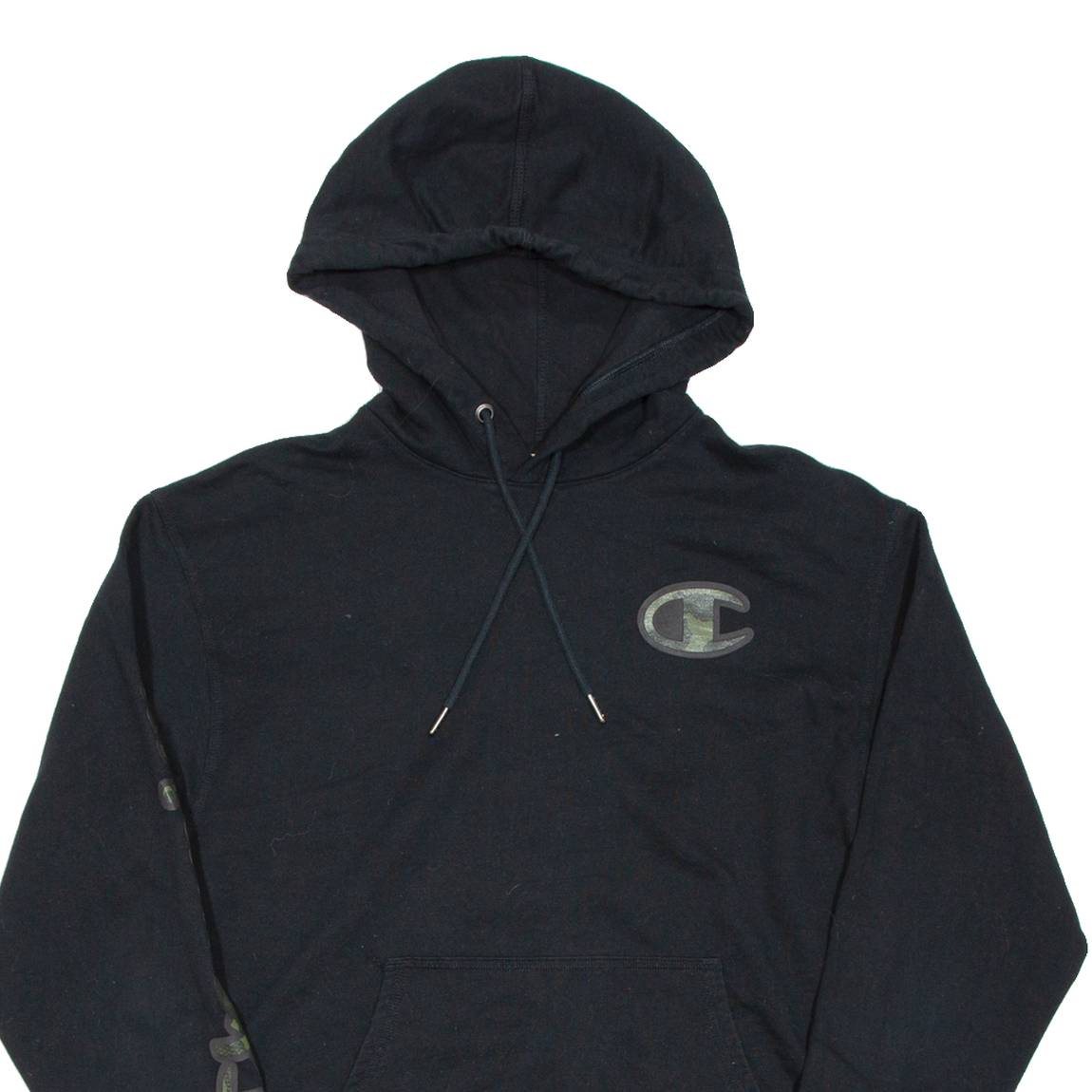CHAMPION Mens Black Hoodie M