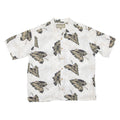 PALM ISLAND Mens Hawaiian Shirt Beige Floral L