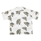 PALM ISLAND Mens Hawaiian Shirt Beige Floral L