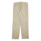 WRANGLER Mens Cotton Blend Beige Relaxed Cargo Trousers W30 L30 Utility Pockets
