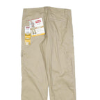 WRANGLER Mens Cotton Blend Beige Relaxed Cargo Trousers W30 L30 Utility Pockets