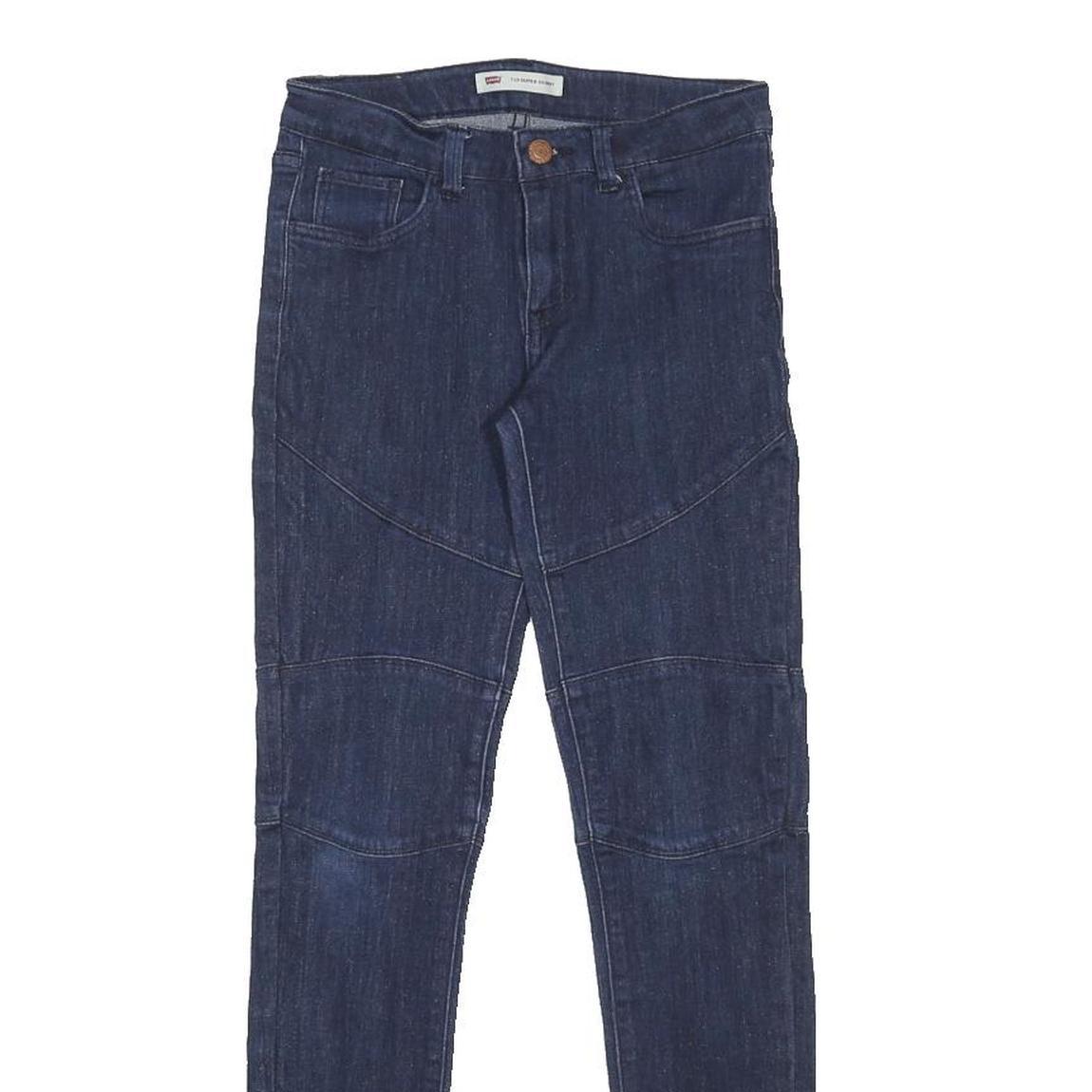 LEVI'S 710 Girls Jeans Blue Slim Skinny Denim Medium W25 L28 Stretch Cotton