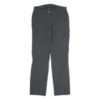 IVY Womens Polyester Blend Grey Regular Fit Straight Trousers W30 L31