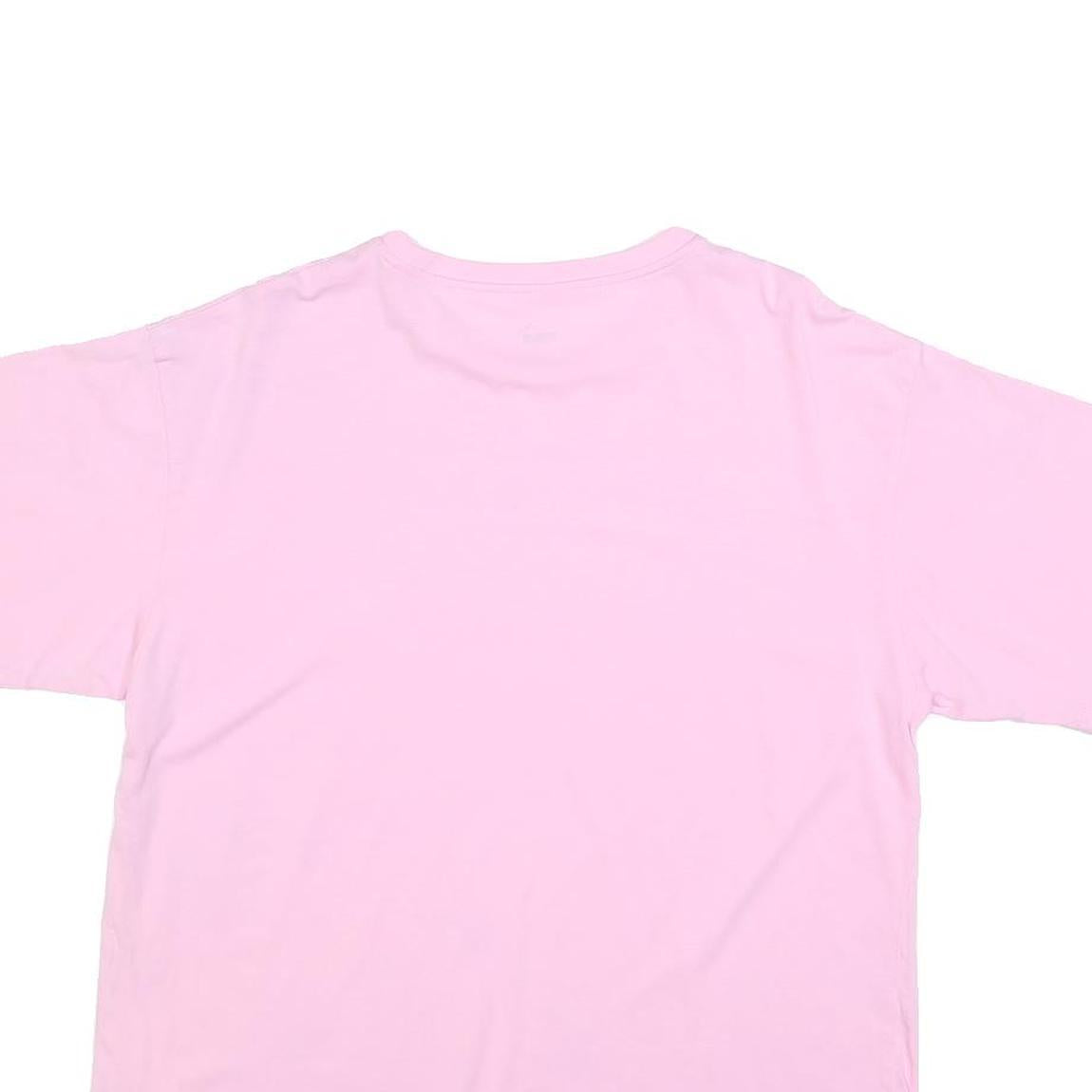 PUMA Womens Pink T-Shirt L Short Sleeve Crew Neck Logo Printed Cotton Blend