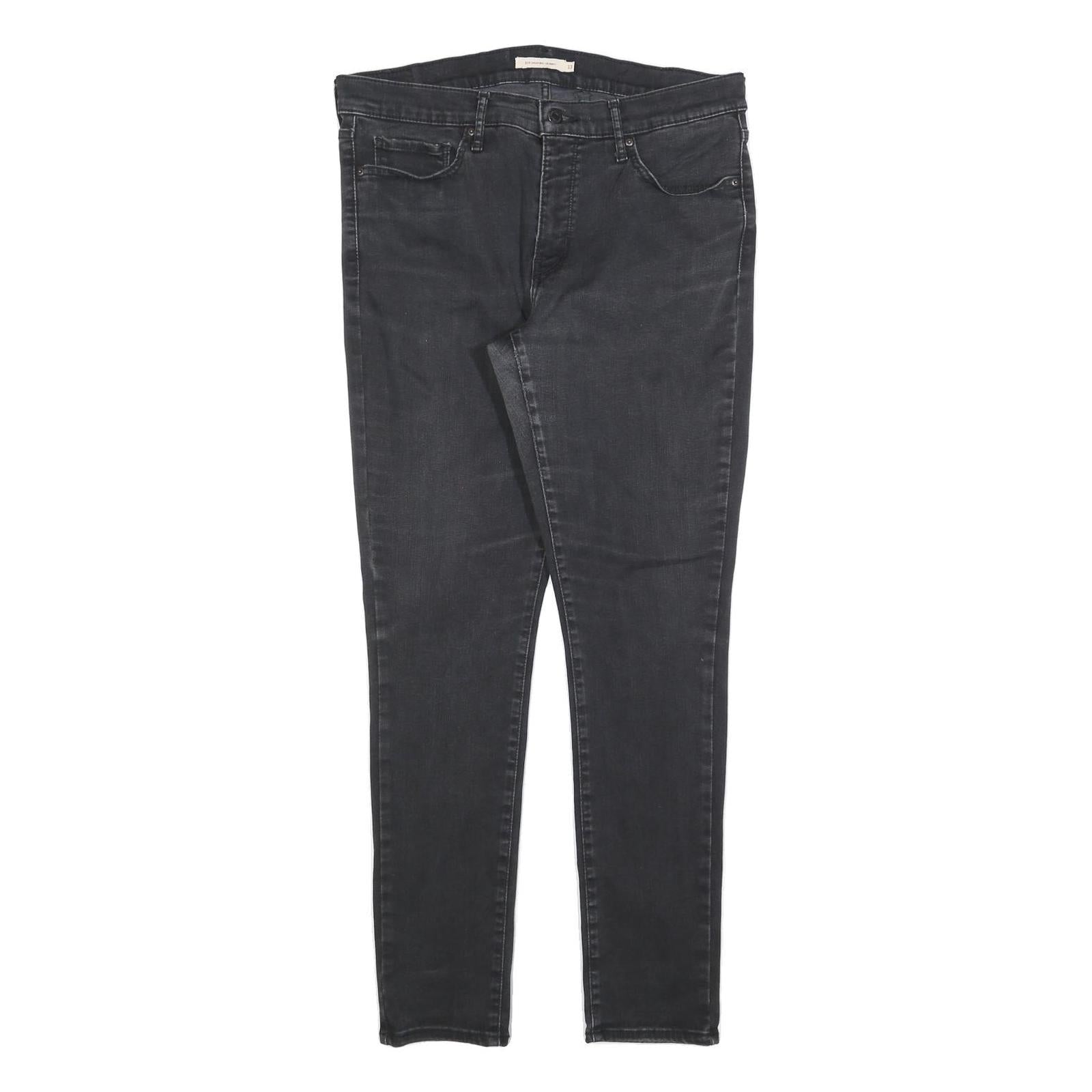 LEVI'S 311 Womens Jeans Black Slim Skinny Denim W33 L32 Stretch Zip Fly