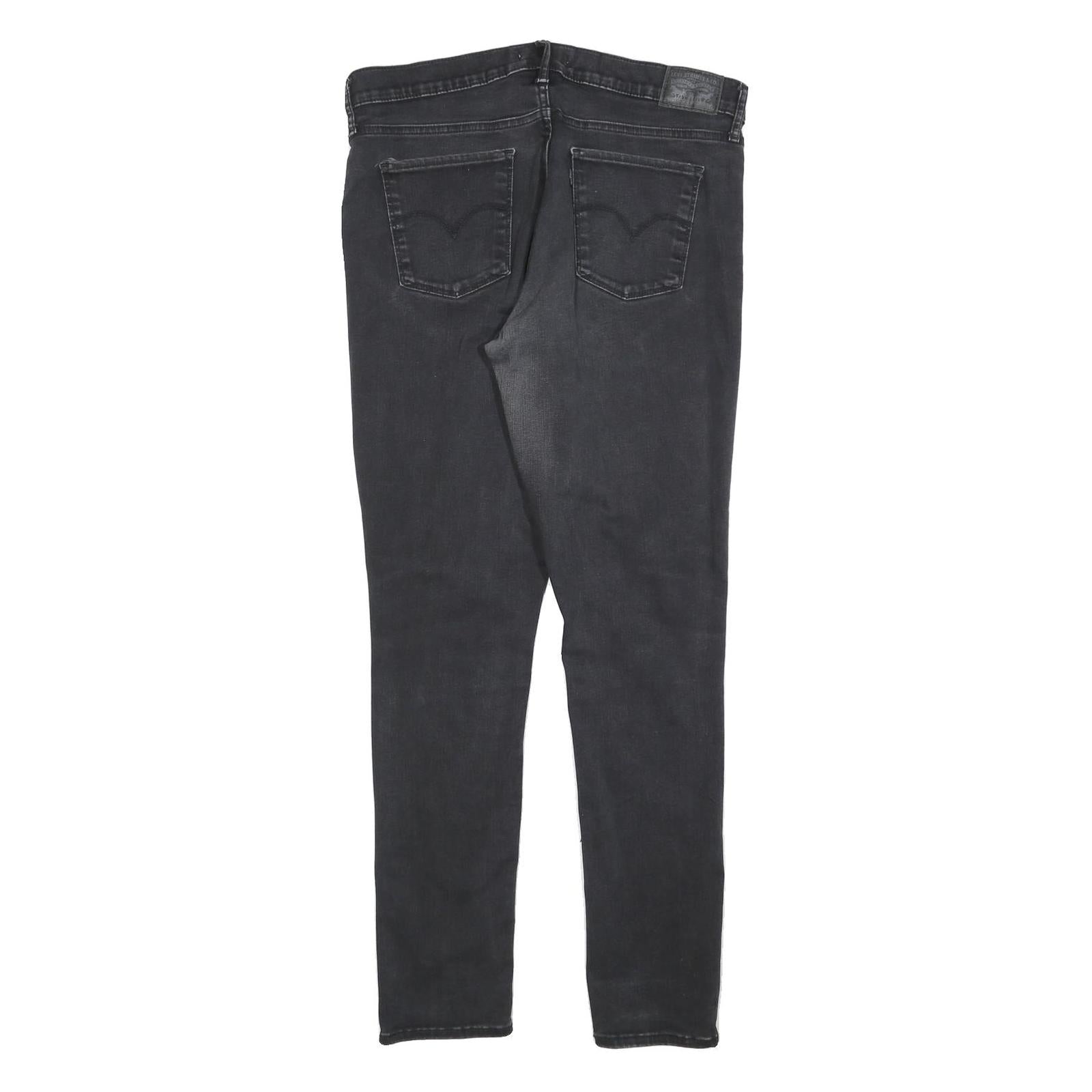 LEVI'S 311 Womens Jeans Black Slim Skinny Denim W33 L32 Stretch Zip Fly