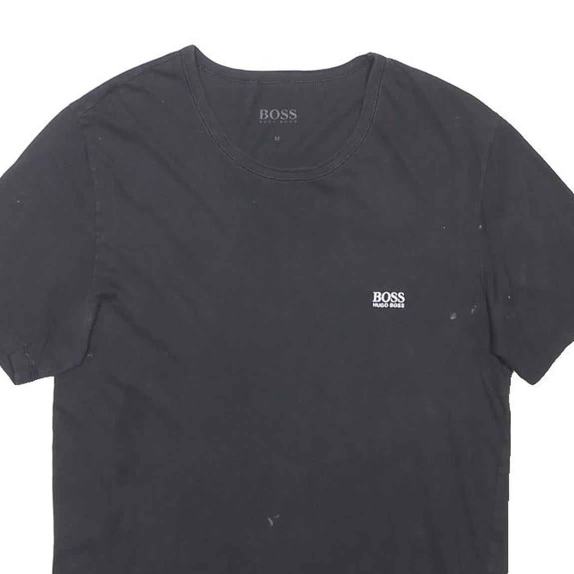 BOSS HUGO BOSS Mens Black Graphic T-Shirt M Short Sleeve Crew Neck Logo