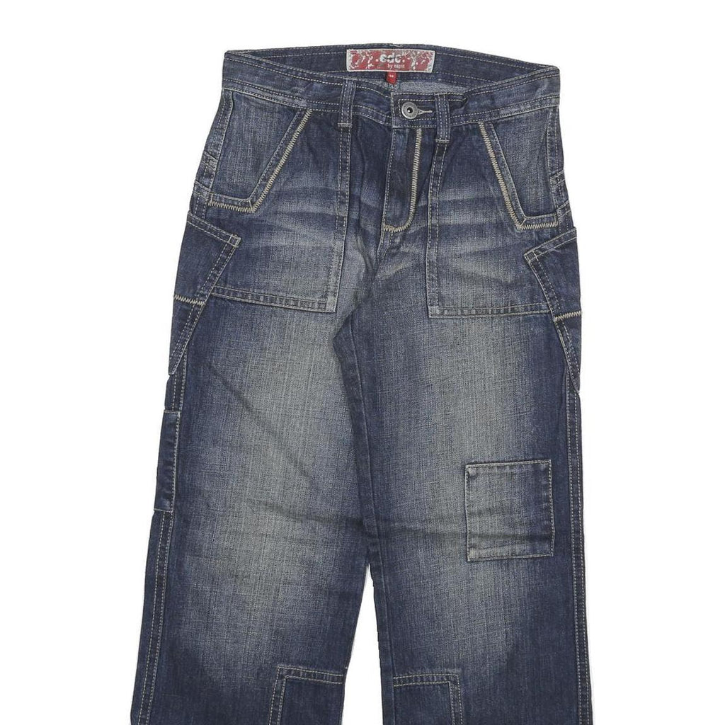 ESPRIT Womens Regular Fit Wide Leg Denim Light Wash Cotton Blend W28 L29 Casual