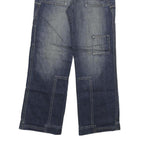 ESPRIT Womens Regular Fit Wide Leg Denim Light Wash Cotton Blend W28 L29 Casual