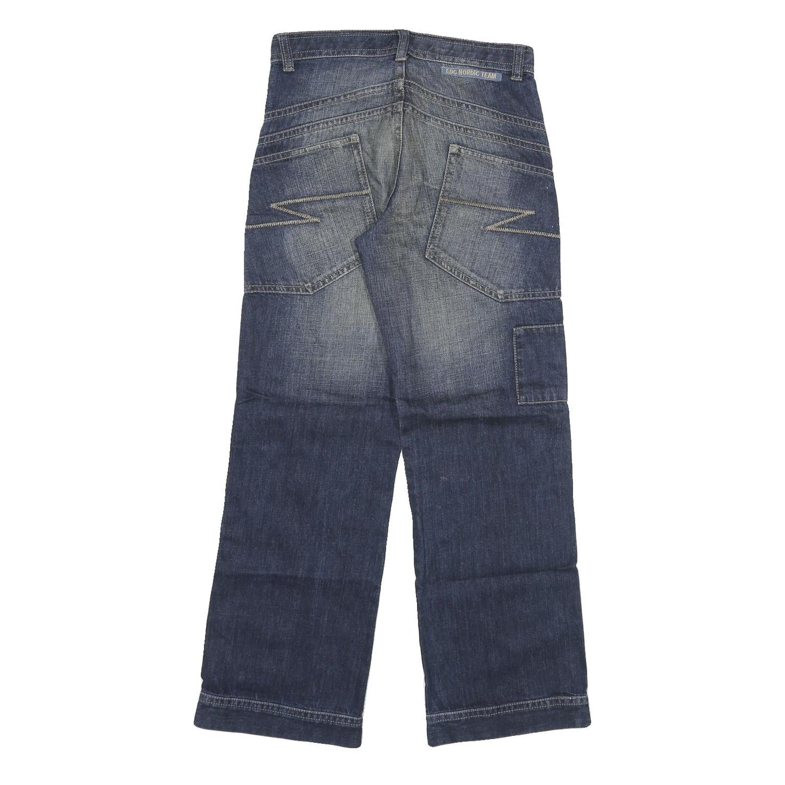 ESPRIT Womens Regular Fit Wide Leg Denim Light Wash Cotton Blend W28 L29 Casual