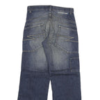 ESPRIT Womens Regular Fit Wide Leg Denim Light Wash Cotton Blend W28 L29 Casual