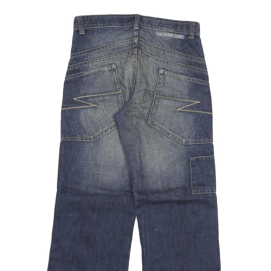 ESPRIT Womens Regular Fit Wide Leg Denim Light Wash Cotton Blend W28 L29 Casual