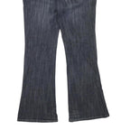 Womens Dark Blue Regular Flared Denim Jeans Cotton Blend W31 L30 Embellished