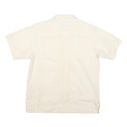 CUBAND Mens Cream Cotton Blend Shirt M Button Front Four Pocket Casual