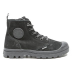 PALLADIUM Pampa Hi Womens Leather Black Boots UK 4 Durable Outdoor Footwear