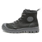 PALLADIUM Pampa Hi Womens Leather Black Boots UK 4 Durable Outdoor Footwear