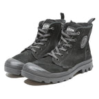 PALLADIUM Pampa Hi Womens Leather Black Boots UK 4 Durable Outdoor Footwear