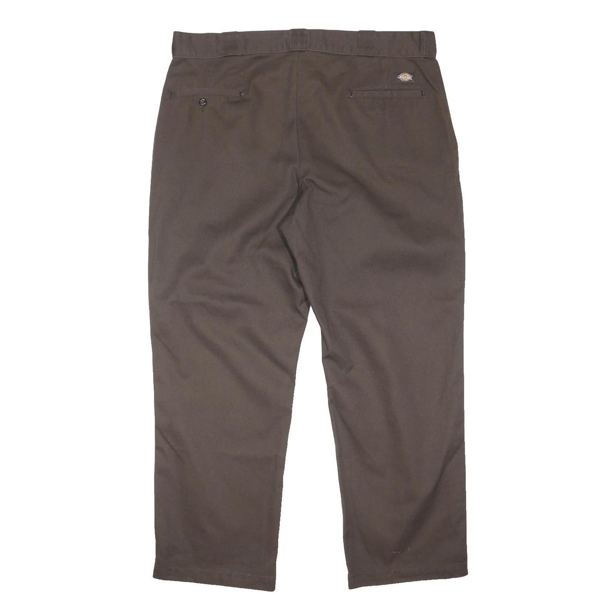DICKIES Mens Cotton Blend Classic Brown Trousers W40 L30 Workwear Casual