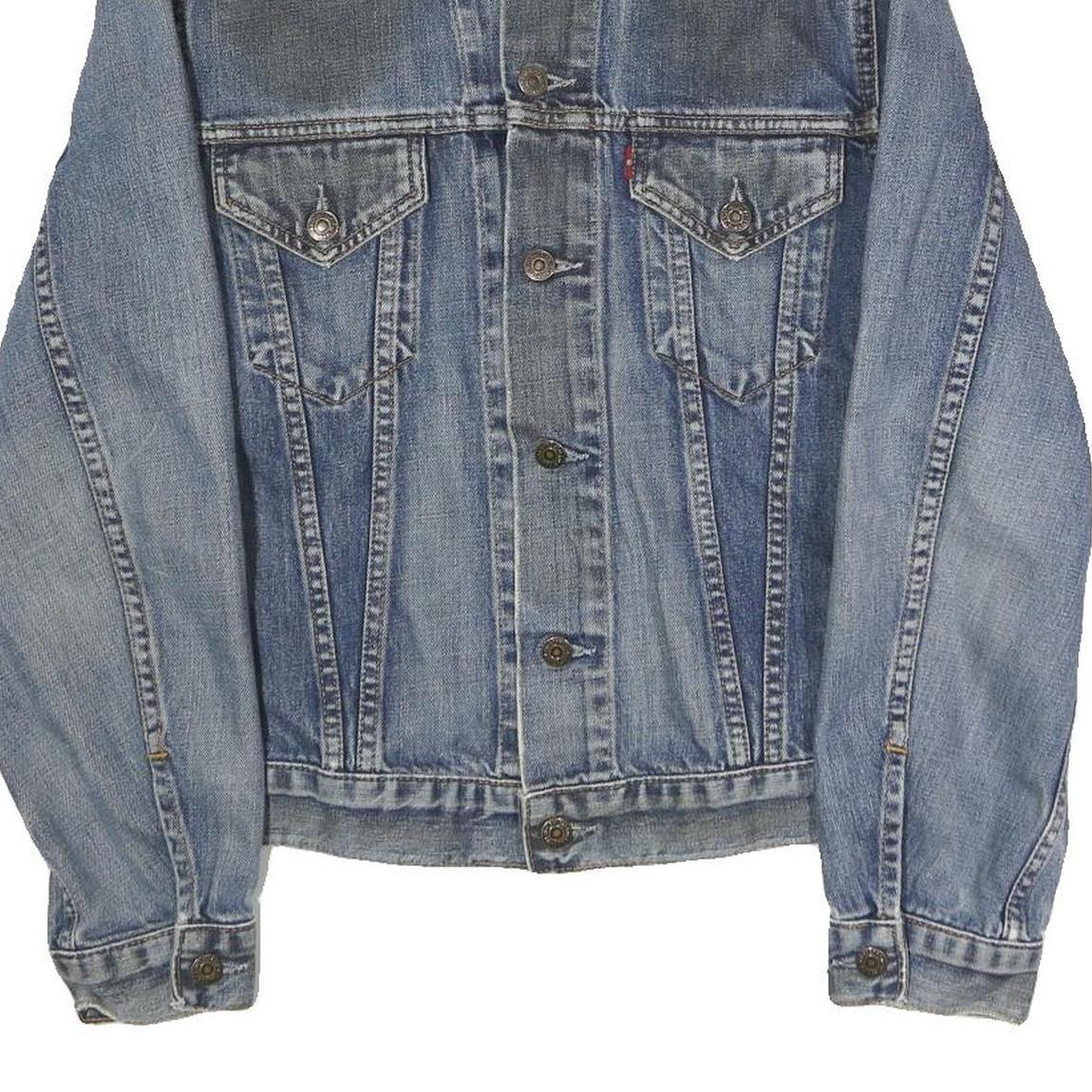 LEVI'S Mens Blue Denim Button Jacket M Cotton Classic Casual Outerwear