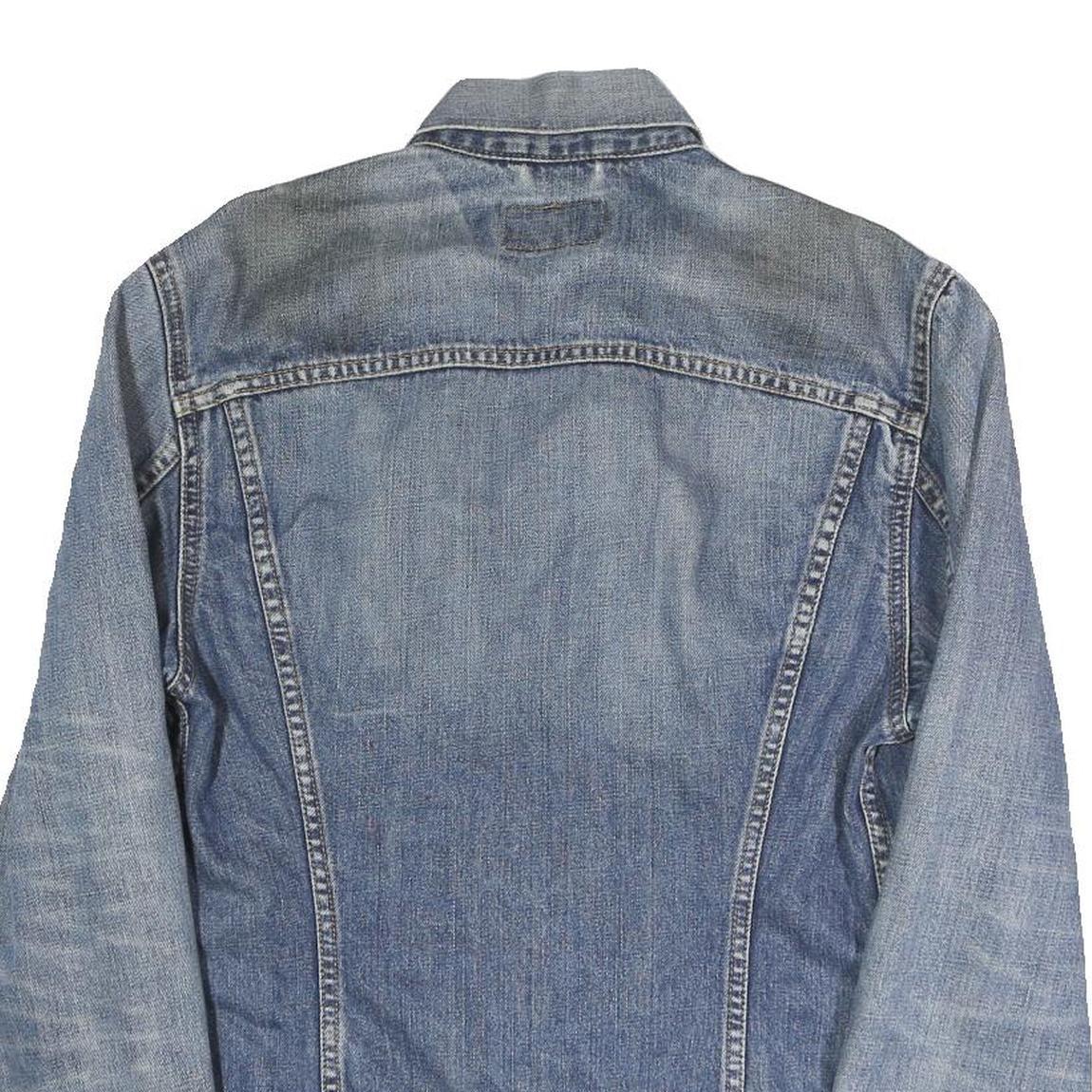LEVI'S Mens Blue Denim Button Jacket M Cotton Classic Casual Outerwear