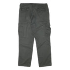 TEDDYS Mens Regular Fit Green Cargo Trousers W37 L30 Cotton Blend Zip Closure