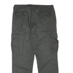 TEDDYS Mens Regular Fit Green Cargo Trousers W37 L30 Cotton Blend Zip Closure