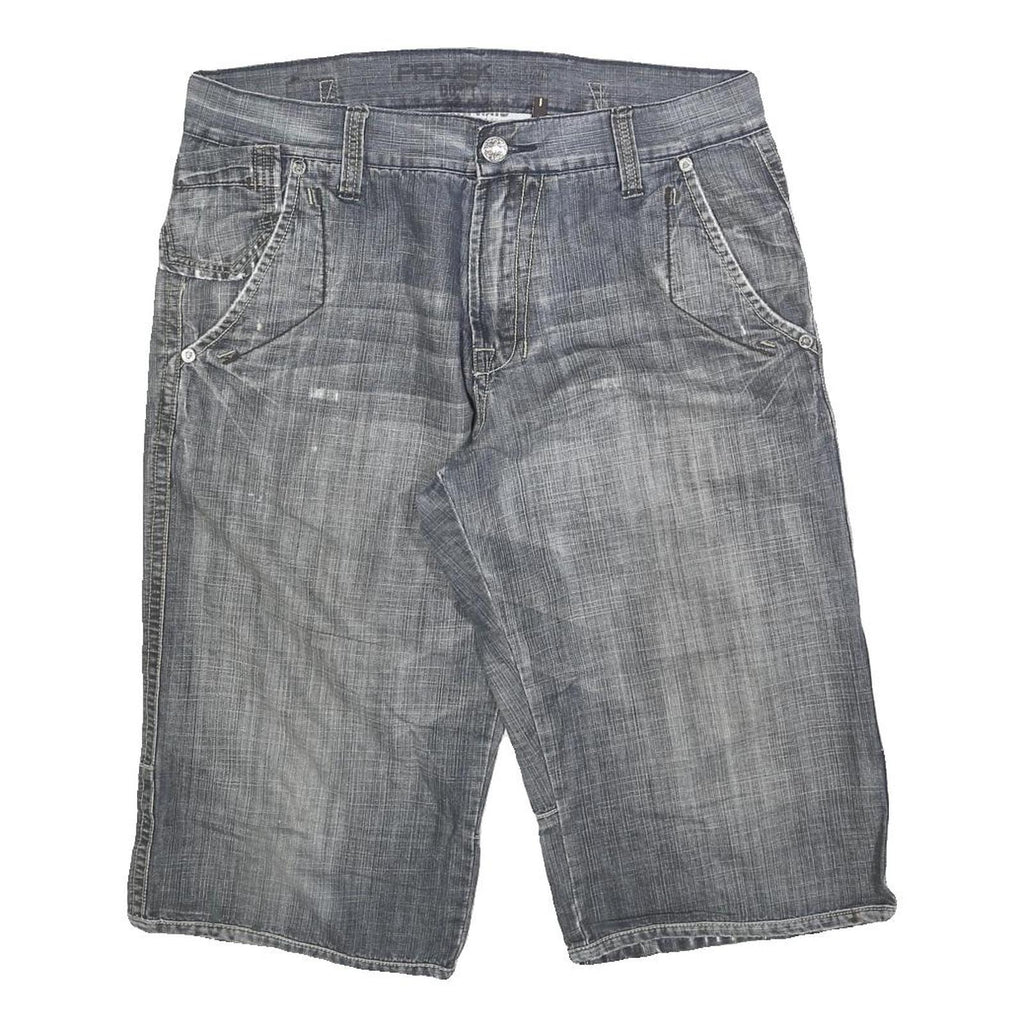 PRO JEH RAW Mens Shorts Blue Casual M W33 Cotton Blend Comfortable Fit