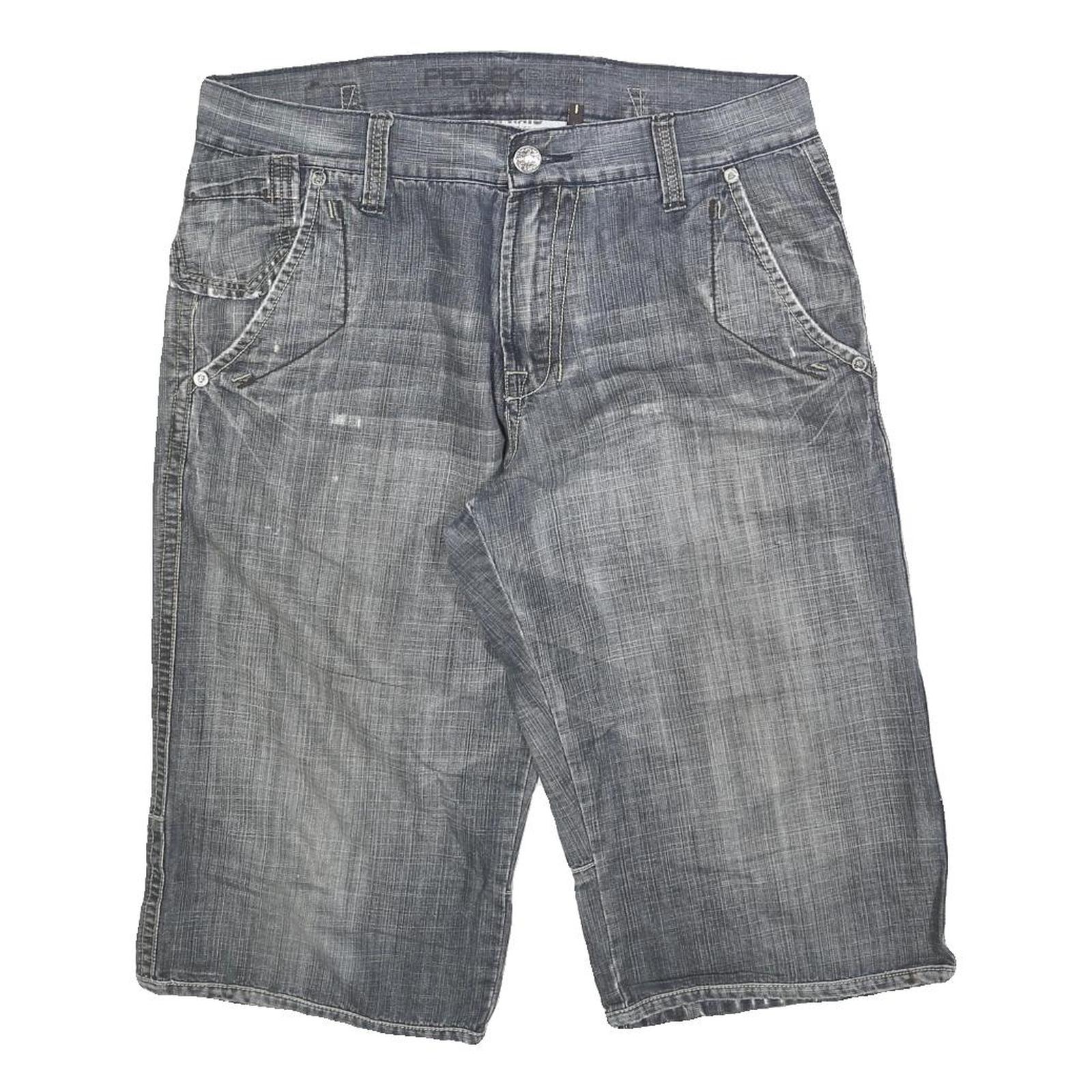 PRO JEH RAW Mens Shorts Blue Casual M W33 Cotton Blend Comfortable Fit