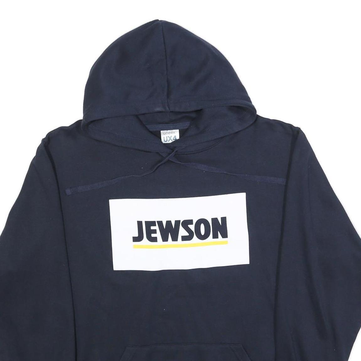 UNEEK Mens Navy Blue Jewson Pullover Hoodie XL Cotton Blend Casual