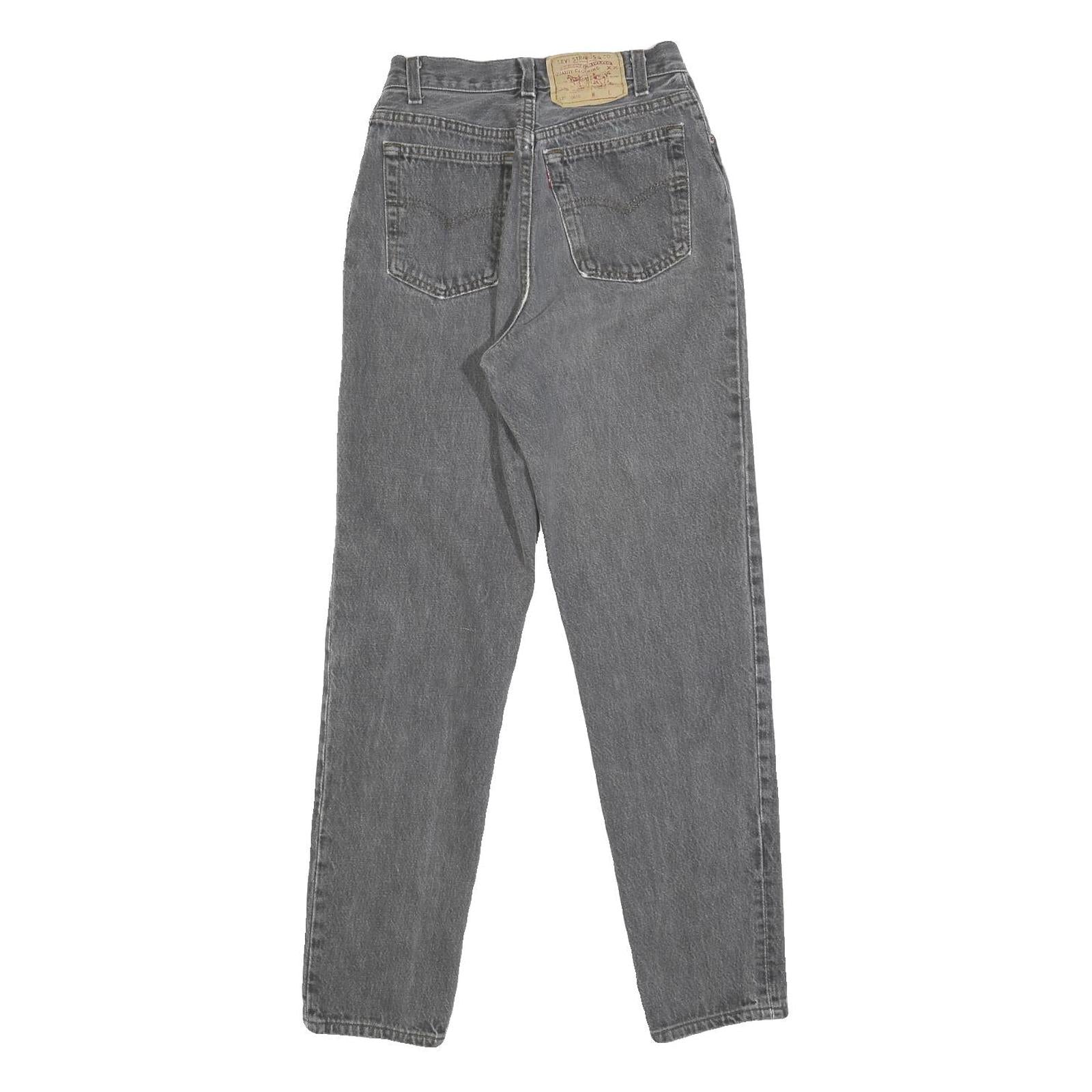 LEVI'S Womens Grey Regular Straight Denim Medium W24 L29 Button Closure Jeans