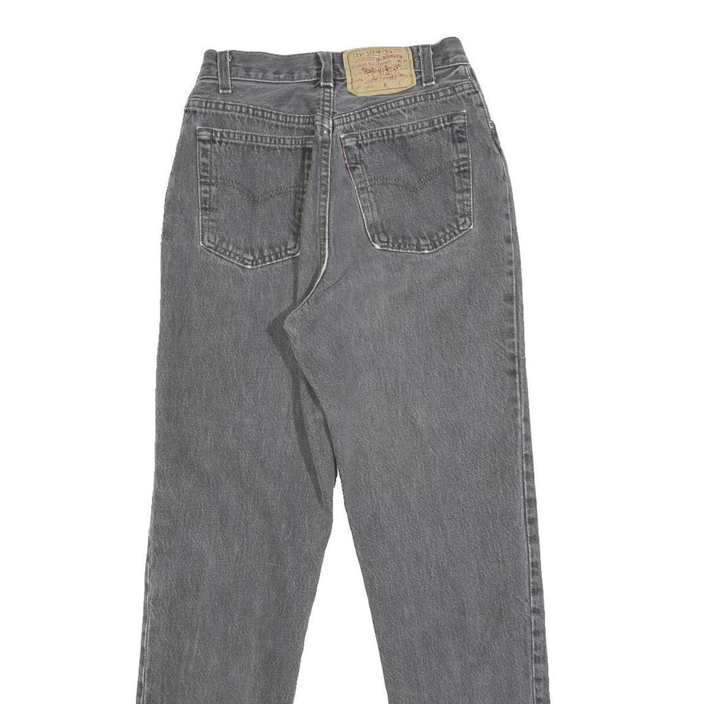 LEVI'S Womens Grey Regular Straight Denim Medium W24 L29 Button Closure Jeans