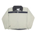 COLUMBIA Mens Beige & Black Outdoor Zip Jacket L Nylon Plain Casual Sportswear