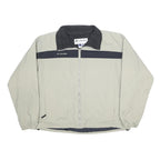 COLUMBIA Mens Beige & Black Outdoor Zip Jacket L Nylon Plain Casual Sportswear