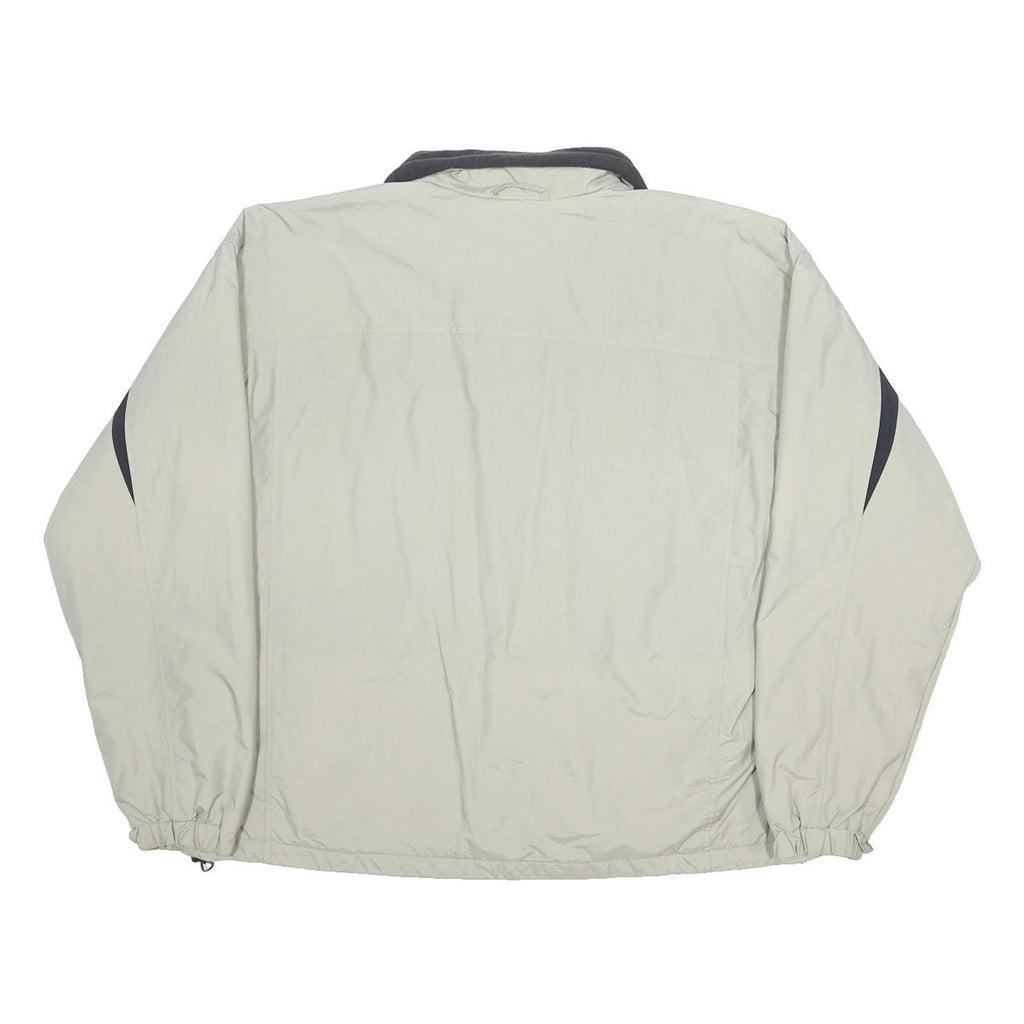 COLUMBIA Mens Beige & Black Outdoor Zip Jacket L Nylon Plain Casual Sportswear