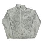 THE NORTH FACE Womens Grey Fleece Jacket L Polyester Soft Warm Casual Zip Up