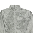 THE NORTH FACE Womens Grey Fleece Jacket L Polyester Soft Warm Casual Zip Up