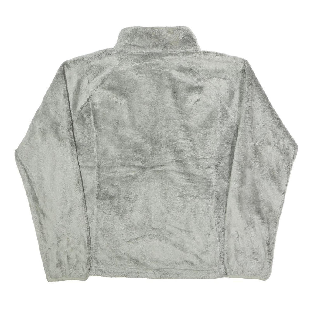 THE NORTH FACE Womens Grey Fleece Jacket L Polyester Soft Warm Casual Zip Up
