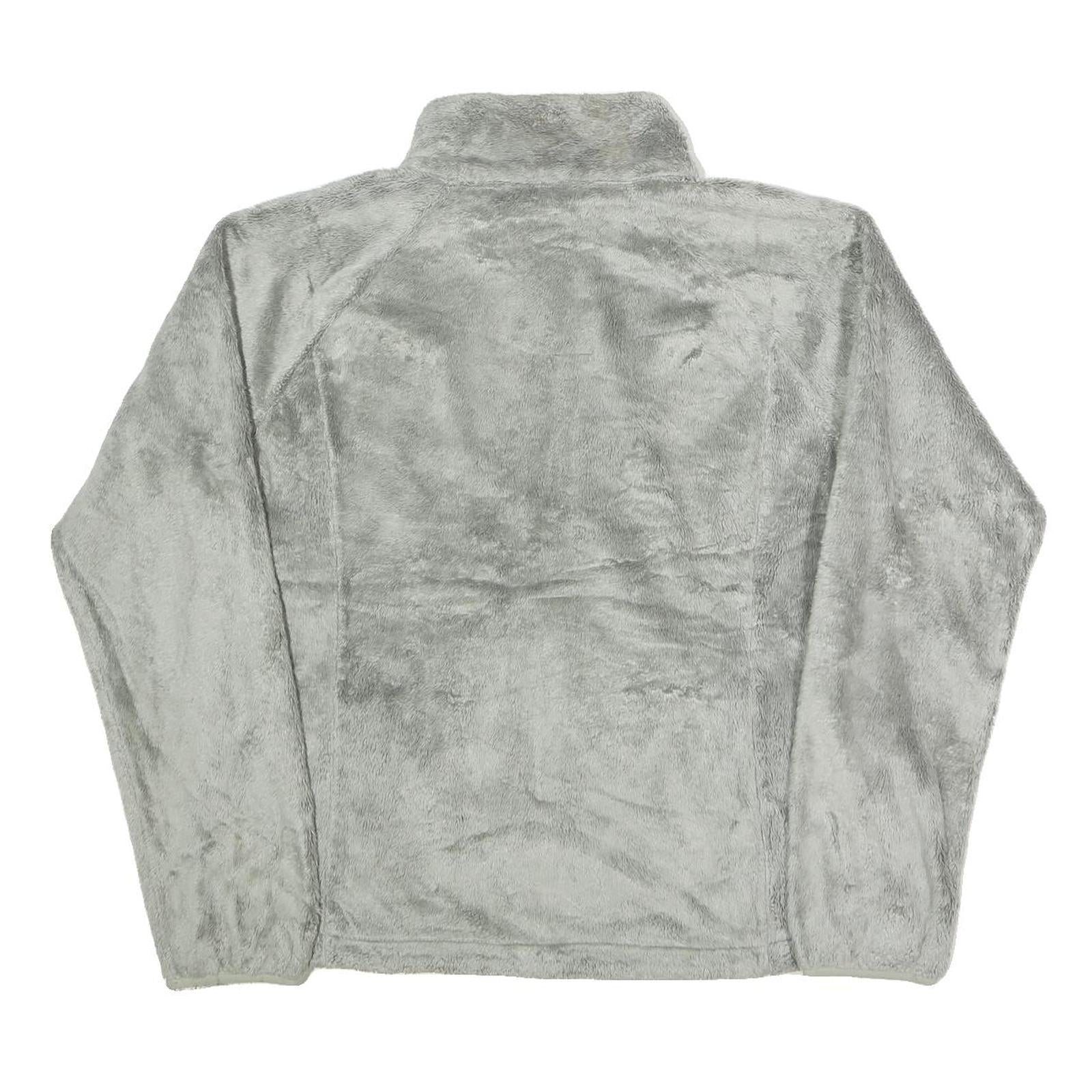 THE NORTH FACE Womens Grey Fleece Jacket L Polyester Soft Warm Casual Zip Up