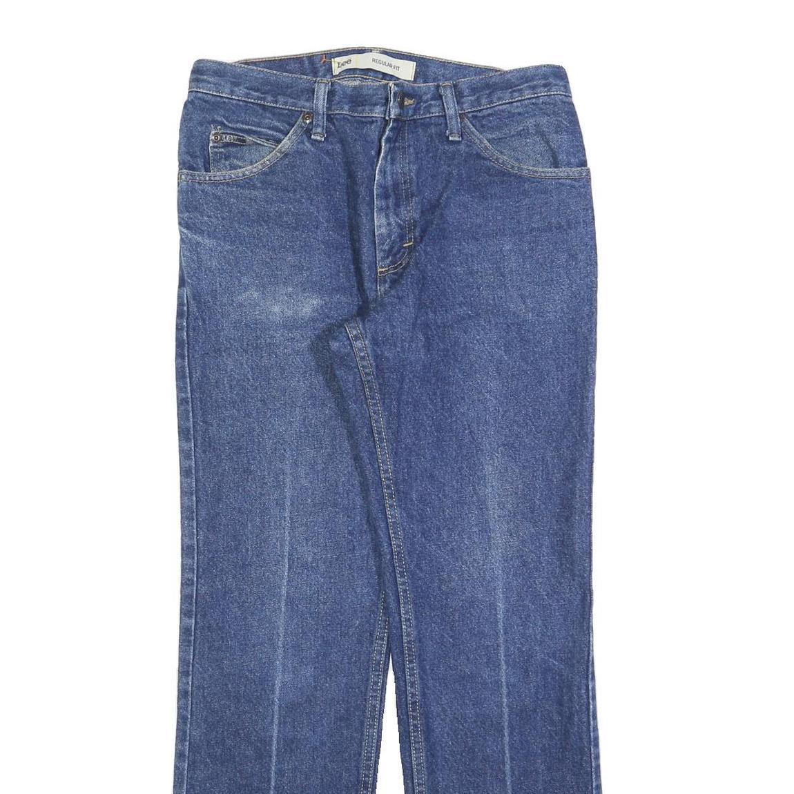 LEE Mens Regular Fit Blue Denim Classic Jeans W31 L30 Zip Closure