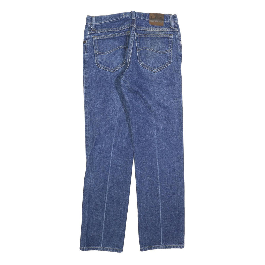LEE Mens Regular Fit Blue Denim Classic Jeans W31 L30 Zip Closure