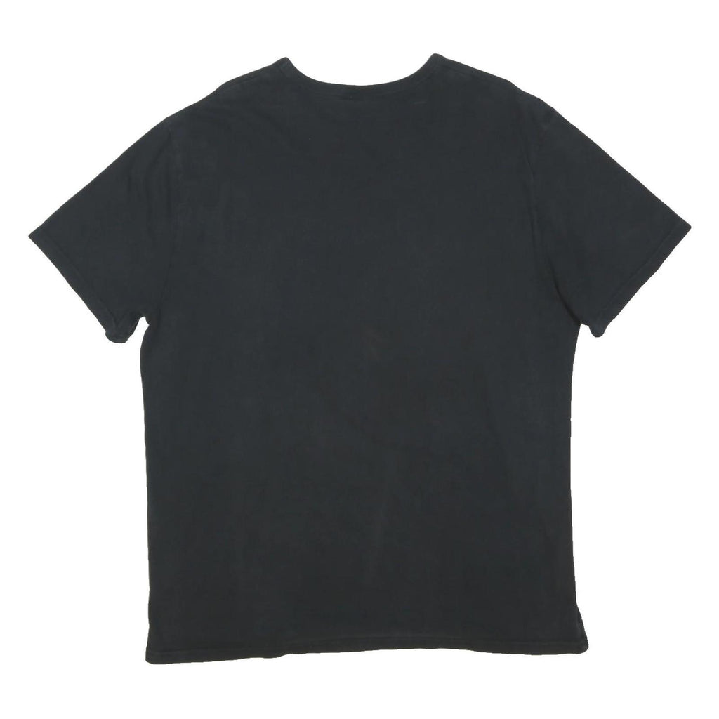 CHAMPION Mens Black Graphic T-Shirt L Short Sleeve Crew Neck Cotton Blend Logo