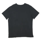 CHAMPION Mens Black Graphic T-Shirt L Short Sleeve Crew Neck Cotton Blend Logo