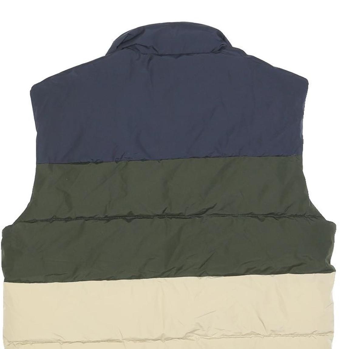 ONLY & SONS Mens Blue & Green & Beige Casual Puffer Jacket M Polyester Blend Zip