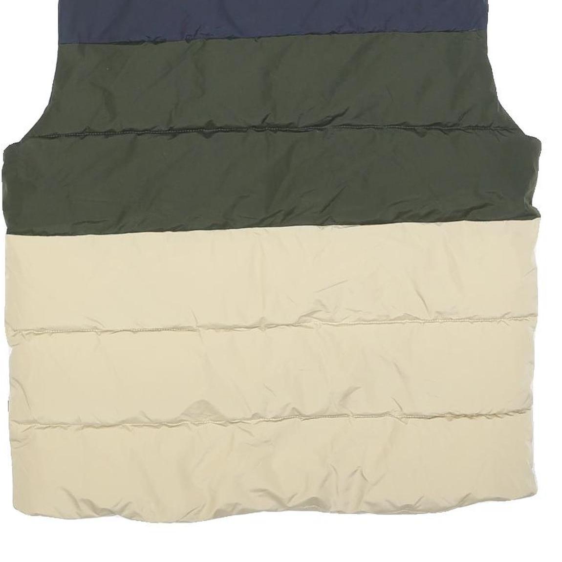 ONLY & SONS Mens Blue & Green & Beige Casual Puffer Jacket M Polyester Blend Zip