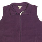 WOOLRICH Womens Purple Plain Polyester Pullover Jumper XL Fleece Vest