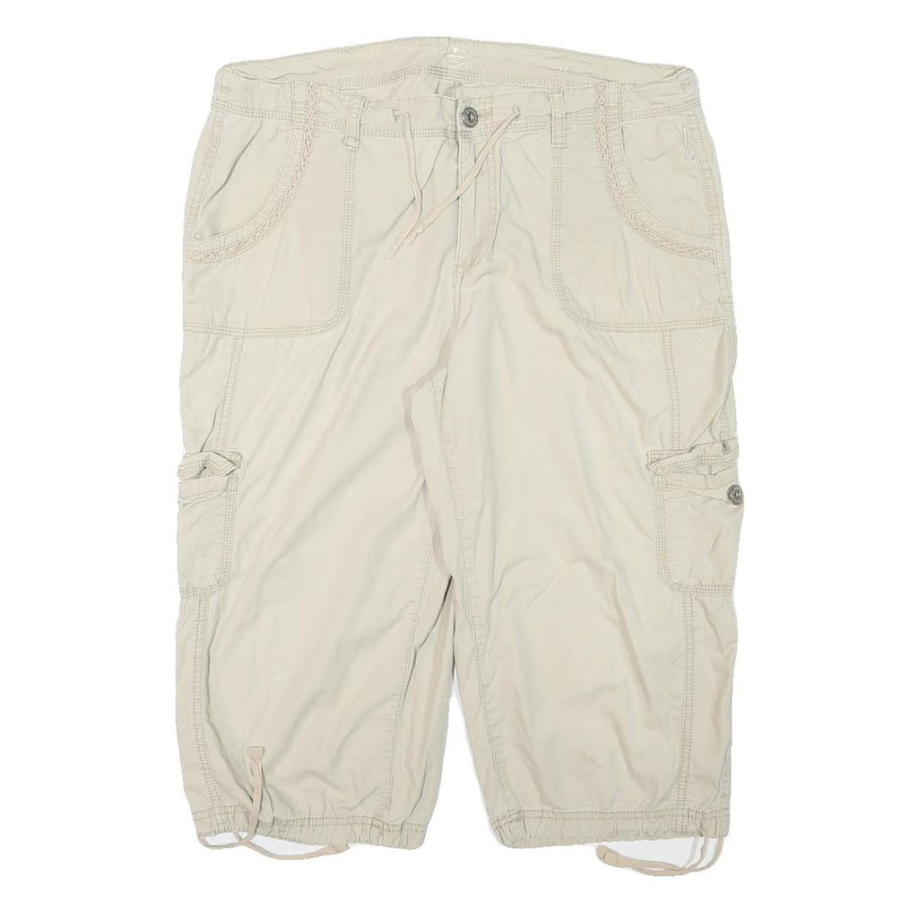 ST JOHNS BAY Womens Shorts Beige Casual XL W34 Cotton Blend Cargo Style