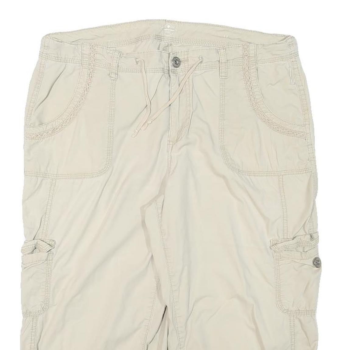ST JOHNS BAY Womens Shorts Beige Casual XL W34 Cotton Blend Cargo Style