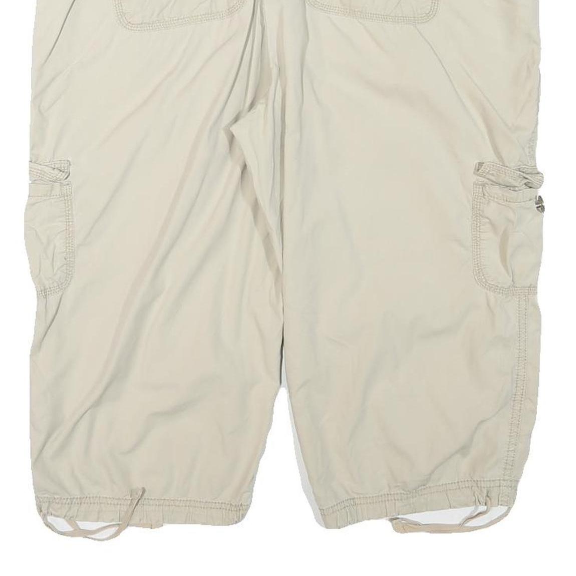 ST JOHNS BAY Womens Shorts Beige Casual XL W34 Cotton Blend Cargo Style